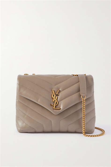 ysl bag latte|SAINT LAURENT Calfskin Y Quilted Monogram Toy Loulou .